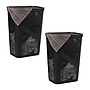 Mind Reader 15.85-Gallon Slim Laundry Hamper with Lid, Plastic, Black, 2/Set (2HBIN60-BLK)~#|#~C9287B54-463F-4CB2-BDC8EB8682DCBF8F_sc7