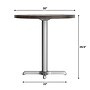 Flash Furniture Bennett 30" Round Wooden Commercial Indoor Table, Dark Brown Top/Silver Base (GSFRD30DBT2222S)~#|#~C92C4AEC-DFA6-48FC-B297A1D565D35DFA_sc7