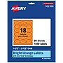 Avery Laser/Inkjet Multipurpose Oval Labels, 1.5" x 2.5", Bright Orange, 1440/Box (94051)~#|#~C9304AF4-4F91-46D8-9BB630C9F48F34F5_sc7