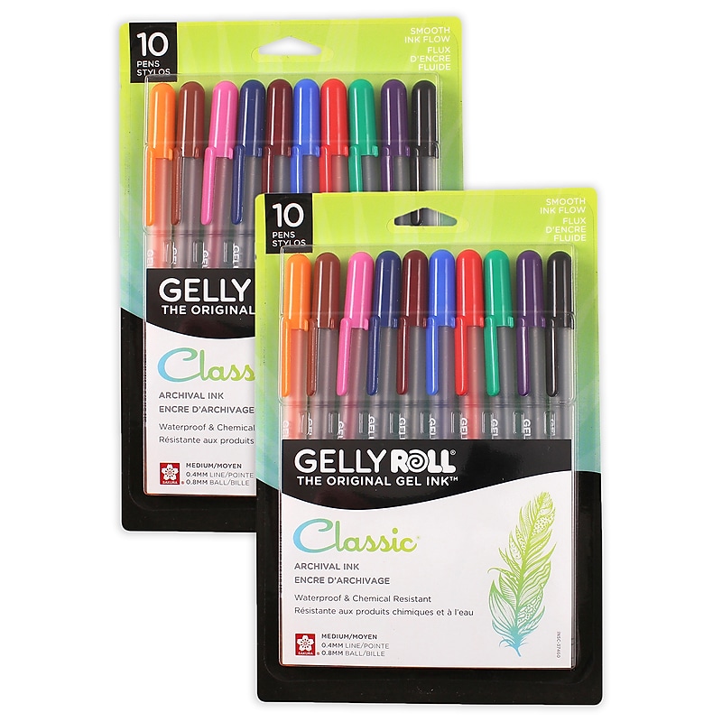 Sakura Classic Gel, Liquid Ink, Assorted Ink, 3/Bundle (SAK37460-2) image 1