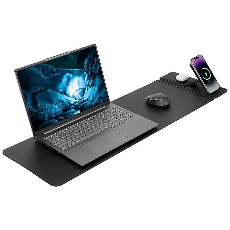 SaharaCase Universal Anti-Slip Mouse Pad with Wireless Charging, 31.49" x 12", Black (DA00001) image 1