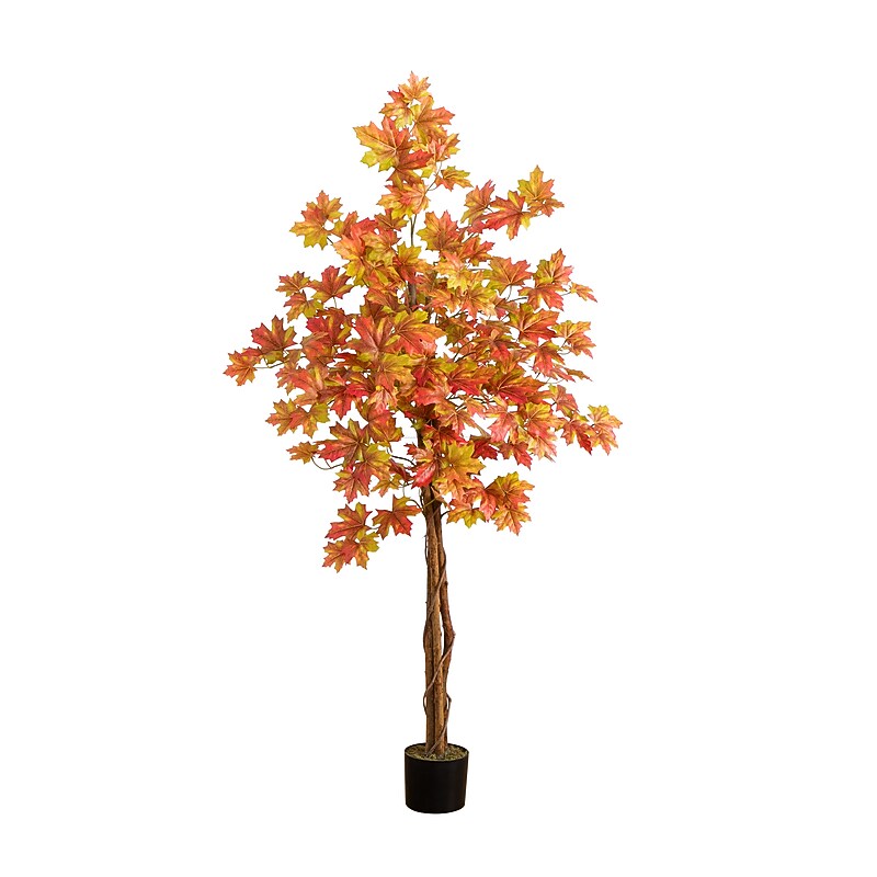 Nearly Natural 5' Autumn Deluxe Maple Artificial Fall Tree (T4744) image 1