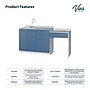 Viva Comfort 32'' H x 24" L Exam Room Medical Cabinet Extension Left Side Desk with Drawer, Blueberry (902SDAORSBL)~#|#~C93A62CA-7C0F-4605-B7F3263C00738FAE_sc7