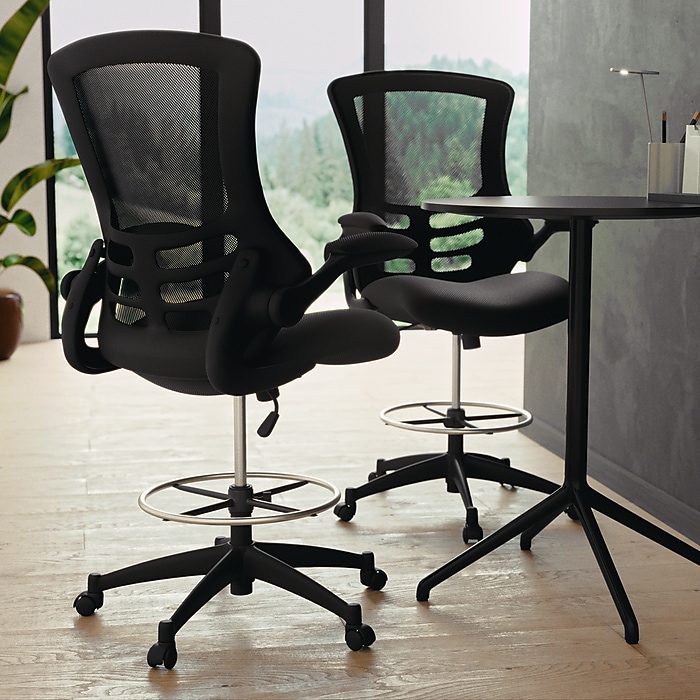Flash Furniture Mid-Back Design Mesh Task Chair, Black (BL-X-5M-D