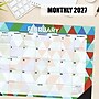 2027 Willow Creek Modern Geometric 17" x 12" Monthly Desk Pad Calendar, Assorted Colors (66485)~#|#~C9445741-0798-4BB7-99B6CECE50167540_sc7