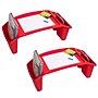 Mind Reader 10.75" x 22.25" Plastic Kids' Lap Desk Activity Tray, Red, 2/Pack (2KIDLAP-RED)~#|#~C944810B-D062-473B-B0A85305D168C4CE_sc7
