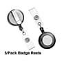 Staples Badge Reels, 33" Retractable Cord Length, Vinyl/Metal, Assorted Colors, 5/Pack (36682/3747217)~#|#~C947E0EE-4874-4F9C-A2B93224A07E362F_sc7