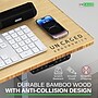 Uncaged Ergonomics Rise Up Electric Adjustable Height Standing Desk with Natural Bamboo Desktop Gray Frame (Rugb)~#|#~C948AAEF-234C-41A9-AD2BD365B5CF3D4D_sc7