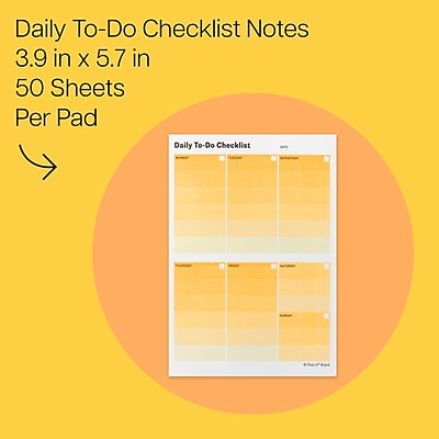 Post-it Daily To-Do Notes, 3.9″ x 5.7″, 50 Sheets/Pad, 24 Pads/Pack (660-24CP-DTD) Sansujyuku sansujyuku.com