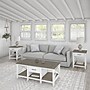 Bush Furniture Key West 47" x 24" Coffee Table with 2 End Tables, Shiplap Gray/Pure White (KWS023G2W)~#|#~C94EDFD6-FDF6-414F-A9B5D14472E9D2CD_sc7