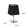 Creekwood Home Square Chrome 9.65" LED Table Lamp, Black (CWT-1013-BK)~#|#~C95042F4-2279-4999-954A440EDEE5840B_sc7