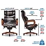 La-Z-Boy Trafford Faux Leather Executive Big & Tall Chair, 400 lb. Capacity, Vino Brown (45782OSS)~#|#~C950CCDB-6B5C-4A46-B4D22FFCD9328A49_sc7