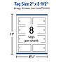 Avery 2" x 3-1/2"  Blank Price & Merchandise Tags, White, 80/Carton (95322-GWT10)~#|#~C953433E-D2A8-4A0D-AA5198C36B49D1F9_sc7