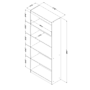 South Shore Axess 5-Shelf Bookcase, Pure White (7250768C)~#|#~C9546032-A727-4FED-8AC68926A29456E3_sc7