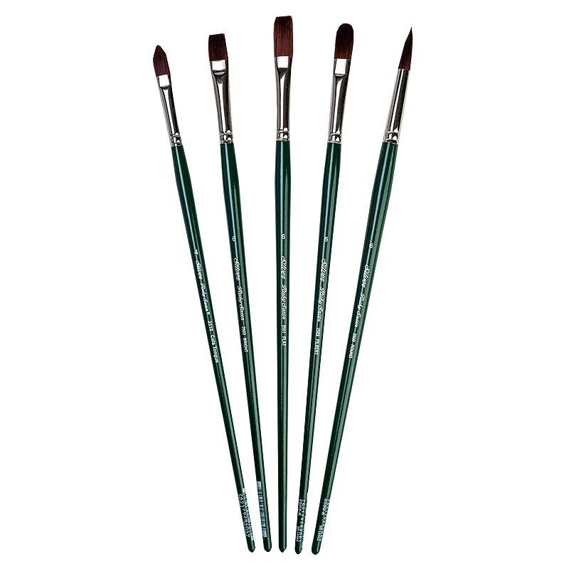 Silver Brush Ruby Satin Size 6 Variety Brush Set, 5/Pack (SLVRS2596) image 1