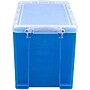 Really Useful Box 20.07 Quart Storage Container with Latching Lid, Plastic, Transparent Blue (19TB)~#|#~C95543A3-23FC-446F-83E3A3807BE9110B_sc7