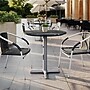 Flash Furniture TopGuard 31.25" Round Wood Restaurant Dining Table with X-Base, Black Faux Marble/Silver Base (STRD31BMAT2222S)~#|#~C9583C28-D91B-4E97-839F4E667EB2C5D8_sc7