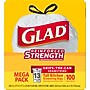 Glad  Drawstring 13 Gallon Tall Kitchen Trash Bags, .71 mil, 23.74 x 25.4, Gray, 100 Bags/Box (78374)~#|#~sp53228919_sc7