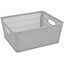 Simplify Slide to Stack Storage Tote, Plastic, Gray, 2/Pack (25930-GREY-ST)~#|#~C95A9A13-2BEA-4F71-A7DE0129F4951273_sc7