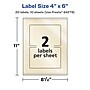 Avery Pearlized Ivory Rectangle Multipurpose Labels, 4" x 6", Ivory, 20/Pack (94278)~#|#~C95E703E-E95A-4C43-ADEDD3E0F045F32E_sc7