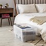Iris 50 Quart Storage Container with Lid, Plastic, Clear, 4/Pack (500255)~#|#~C95FC975-D6EC-47B1-A867973DDEFDB60B_sc7
