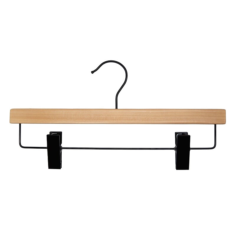 Nahanco Wood Clothes Hangers, Natural, 100/Carton (21014RCBH) image 1