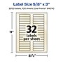 Avery Pearlized Ivory Rectangle Multipurpose Labels, 5/8" x 3", Ivory, 3200/Box (94214)~#|#~C9642D20-9CE8-406E-B4B29540BE5006F8_sc7