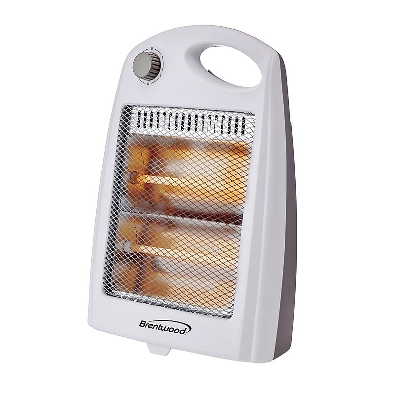 Brentwood Kool Zone 800-Watt-Max 2,700 BTU Portable Indoor Quartz Space Heater, White (H-Q801W) image 1