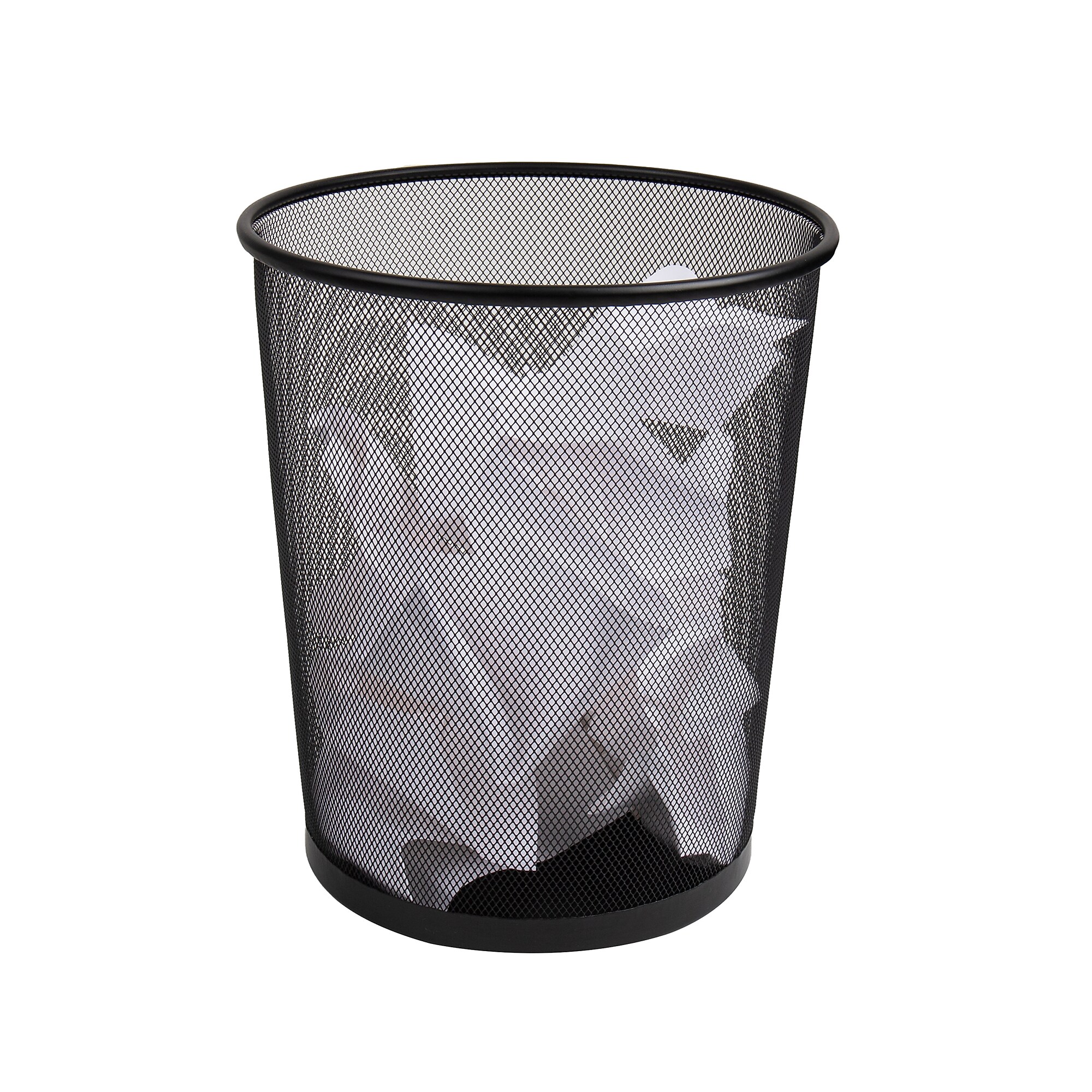 Mind Reader Metal Mesh Trash Can, 4.4 Gallon, Black (1CIRGA-BLK) Simolary simolary.com