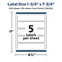 Avery Laser/Inkjet Rectangle Multipurpose Labels, 1.75" x 7.75", White, 500 Labels/Box (94232)~#|#~C9684860-A80C-4E72-B0E1E885ED629F7D_sc7