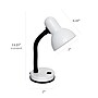 Simple Designs Basic LED Desk Lamp, 14.25", White (LD1003-WHT)~#|#~C9694EA6-E7B5-4024-80853A1E2C50A868_sc7