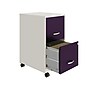 Space Solutions SOHO Smart File 2-Drawer Mobile Vertical File Cabinet, Letter Size, Lockable, Pearl White/Midnight Purple(25336)~#|#~C96BEA5F-5CCD-4191-BD9B97BD5B80E6C2_sc7