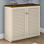 Bush Furniture Fairview Small Storage Cabinet with Doors, Antique White/Tea Maple (WC53296-03)~#|#~C96ECA16-11B5-412C-8827D9ACD0E563B9_sc7