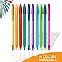 BIC Color Cues Cristal Xtra Smooth Ballpoint Pens, Medium Point, 1.22mm, Assorted Ink, 10/Box (WMSUA10-AST)~#|#~C97363E1-E7BC-4440-A224D527E163C608_sc7