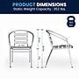 Flash Furniture Lila Indoor-Outdoor Table Set with 4 Slat Back Chairs, 27.5", Aluminum (TLH28SQ017BCHR4)~#|#~C97634D1-5FD6-45EC-8A3FA3850CAA0A85_sc7