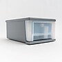 Iris Stackable Plastic Storage Bin with Drawer, Gray (500223)~#|#~C976C9CE-1B6D-4CA7-9493CF70081EFB95_sc7