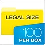 Pendaflex Recycled File Folder, 1/3-Cut Tab, Legal Size, Yellow, 100/Box (1531/3YEL)~#|#~C9779538-731B-4926-BE4CDE7BF4A8DCD7_sc7