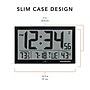 Marathon Slim Digital Wall Clock, Black (CL030062BK)~#|#~C978C975-5370-49F2-9A71455B96D5CCDB_sc7