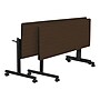 Regency Kobe Flip Top 72"W x 30"D Rectangular Training Room Table, Laminate, With Wheels, Neo Walnut (MKFT7230NW)~#|#~C97AFFB6-AF4D-4F20-8EFD504441B296CE_sc7