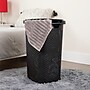 Mind Reader 15.85-Gallon Laundry Hamper with Lid, Plastic, Black, 2/Set (60HAMP2PK-BLK)~#|#~C97C2DEB-1874-4149-ABBB0E4F4D0EF19B_sc7