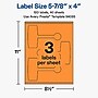 Avery Laser/Inkjet Sealing Labels, 5-7/8" x 4", Bright Orange, 120 Labels/Box (19479370794)~#|#~C97D7ED6-2ABE-4CC0-9445FFBCBA3BB5A3_sc7