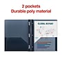 Staples 2-Pocket Plastic Presentation Folder with Fasteners, Navy (ST26389-CC)~#|#~C97DFF20-9477-435F-9F7079A1DE0B1A9C_sc7