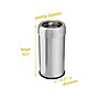 HLS Commercial Stainless Steel Trash Can with Open Lid, 16-Gallon, Silver (HLS16STR)~#|#~C97FCFE1-0E91-44EA-A4805994050F4FBC_sc7