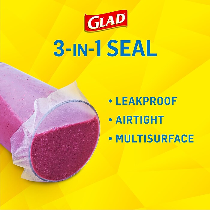Glad Press'n Seal Plastic Food Wrap, 70 Sq. Ft. Roll, (CLO70441