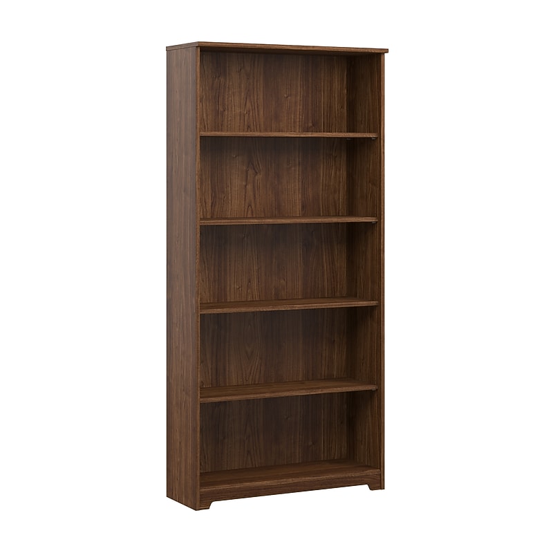 Bush Furniture Cabot 66"H 5-Shelf Bookcase with Adjustable Shelves, Modern Walnut (WC31066) image 1