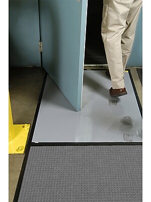 M + A Matting WaterHog CleanShield Stride Commercial Entrance Floor Mat w/Adhesive Insert, 3′ x 8′, Med Grey (4115738170) Sansujyuku sansujyuku.com