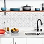 York Wallcoverings Carrara Marble Hexagon Peel and Stick Backsplash (TIL4245FLT)~#|#~C98B9919-3352-41C1-82257055F9D3C77E_sc7