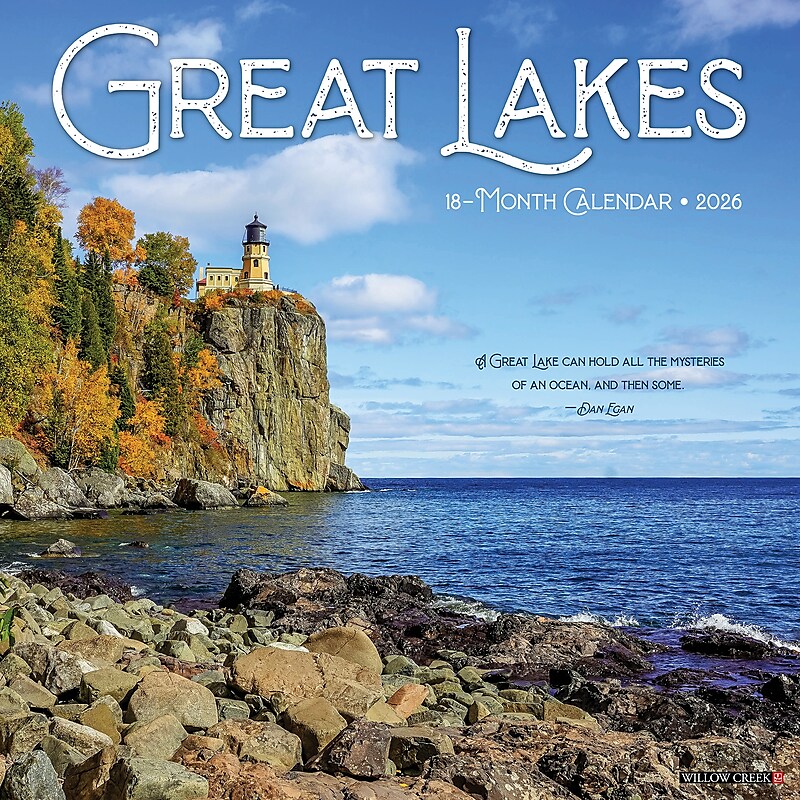 2026 Willow Creek Great Lakes 12" x 12" Monthly Wall Calendar (51368) image 1