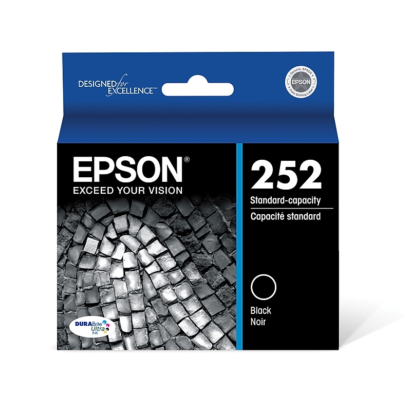 Epson T252 Black Standard Yield Ink Cartridge   (EPST252120S) image 1
