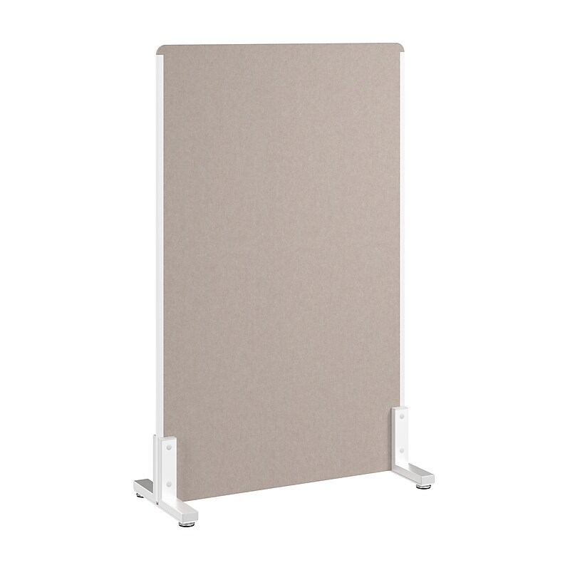 Bush Business Furniture Fabric Freestanding Privacy Panel, 55"H x 34"W, Warm Beige (PSP134WB-03) image 1
